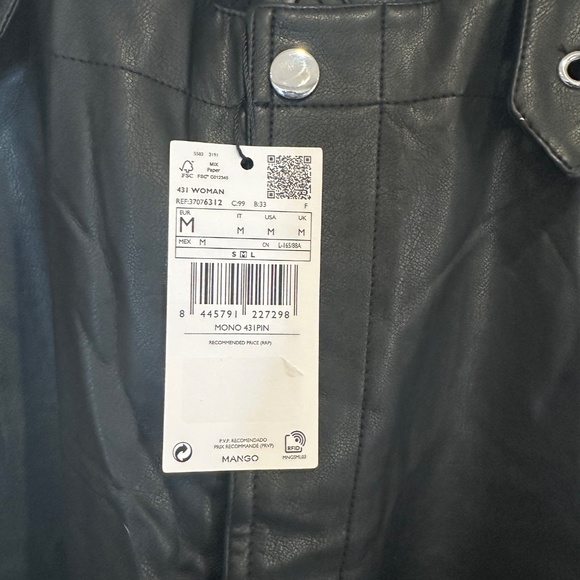 Mango - faux leather lightweight lumpsuit - Picture 4 of 4